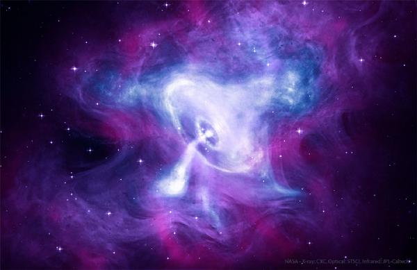 蟹状星云的旋转脉冲星